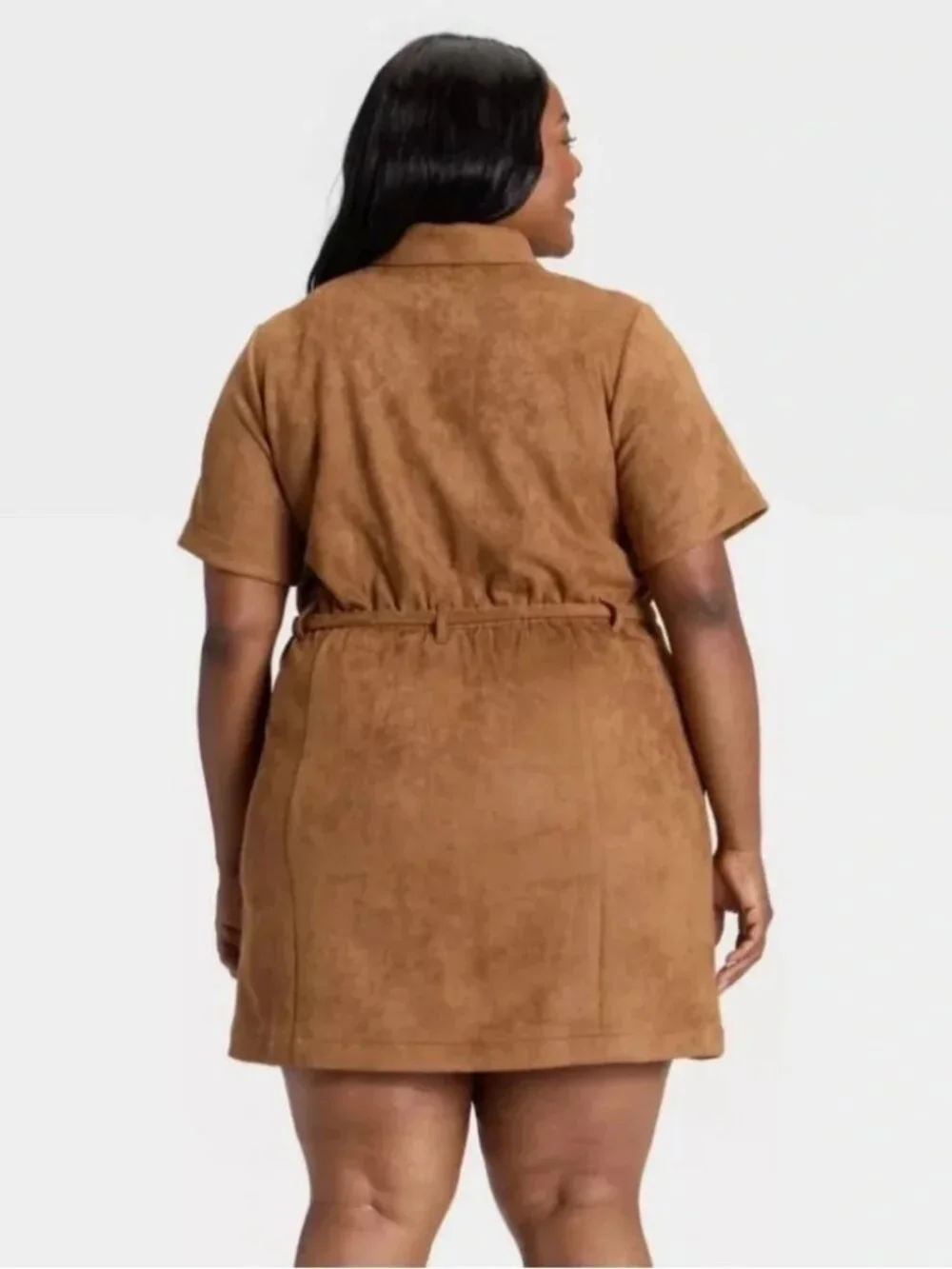 Ava & Viv Tan Suede Dress with Belt